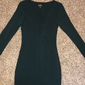 Lulu Dress. Dark Green.